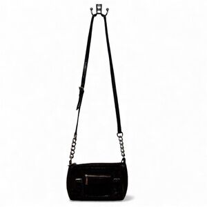 Michael Kors Black Leather Quilted Sloan Crossbody Bag  9” X 6” Very nice.